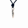 92.5 Sterling Silver Best Friends Broken Heart Pendant Charm With Cotton Cord
