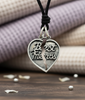 92.5 Sterling Silver Best Friends Broken Heart Pendant Charm With Cotton Cord