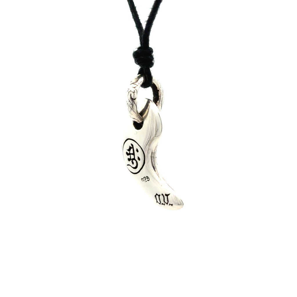 Yin Yang Japanese 92.5 Sterling Silver Gold Brass Charm Necklace Pendant Jewelry