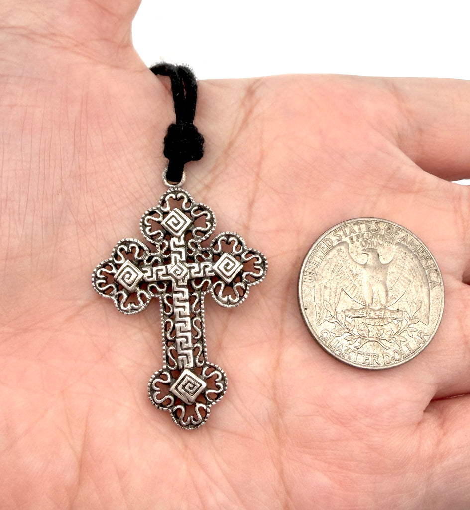 Gothic Celtic Cross Sterling-silver Brass Charm Necklace Pendant Jewelry
