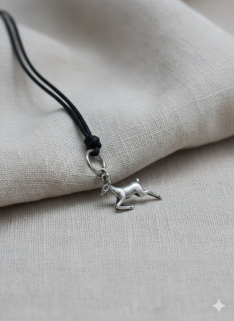 Deer 92.5 Sterling Silver Gold Brass Charm Necklace Pendant Jewelry