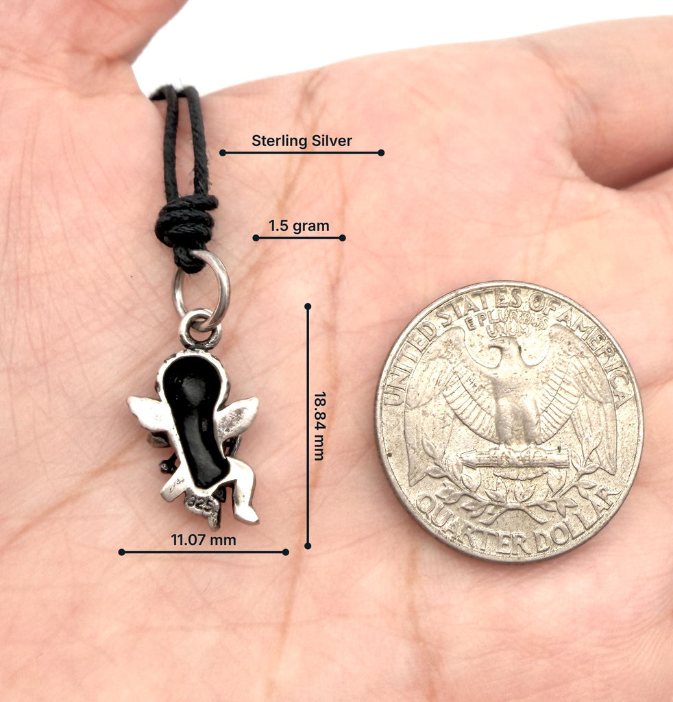 Unique Cupid Cherub 92.5 Sterling-silver Gold Brass Charm Necklace Pendant Jewelry
