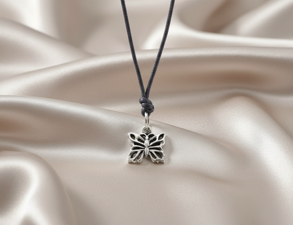 Lovely Butterfly Insect Sterling-silver Pewter Brass Necklace Pendant Jewelry