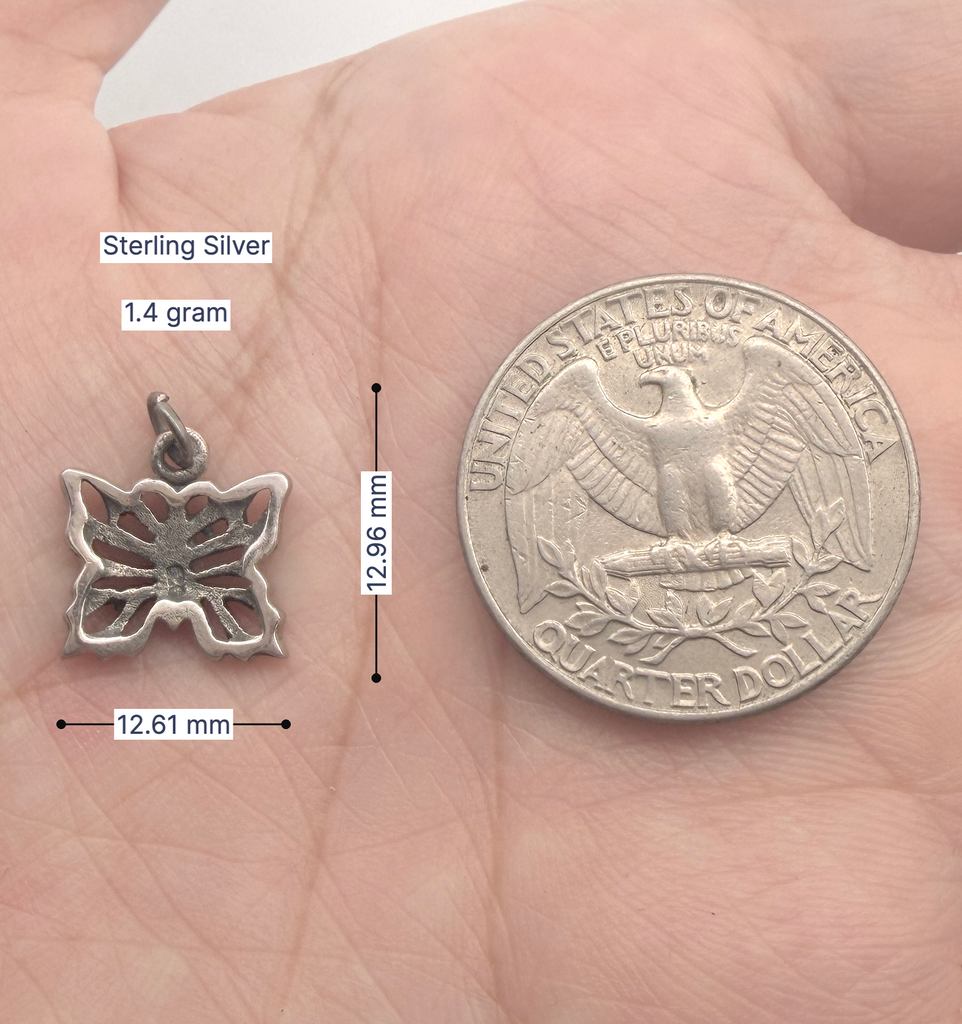 Lovely Butterfly Insect Sterling-silver Pewter Brass Necklace Pendant Jewelry