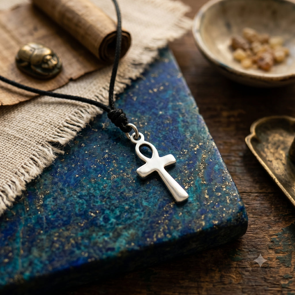 Egyptian Ankh Key 92.5 Sterling-silver Pewter Brass Necklace Pendant Jewelry