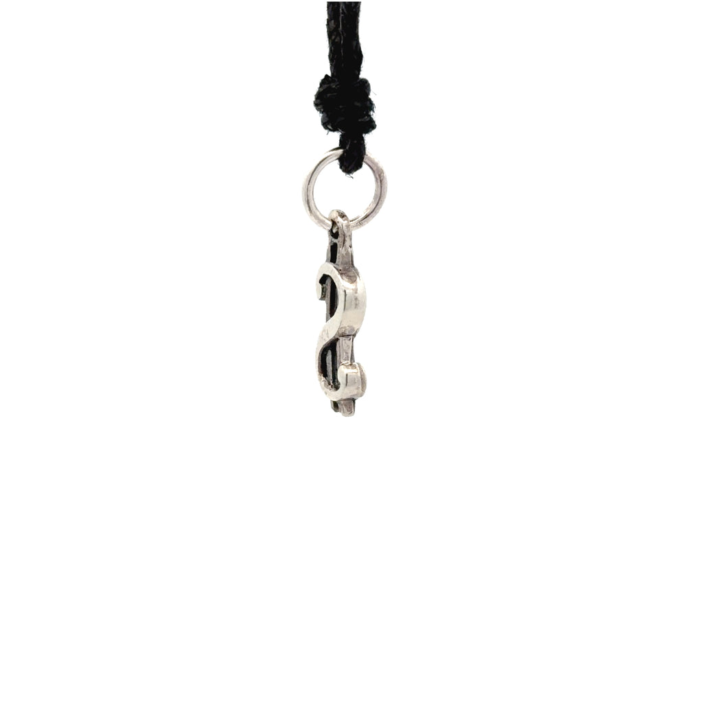 Dollar Bill Symbol Silver Pewter Charm Necklace Pendant Jewelry