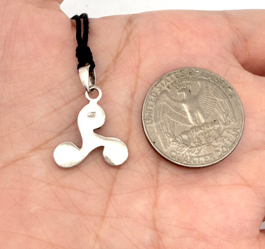 Trilogy Wave 92.5 Sterling Silver Pewter Gold Brass Necklace Pendant Jewelry