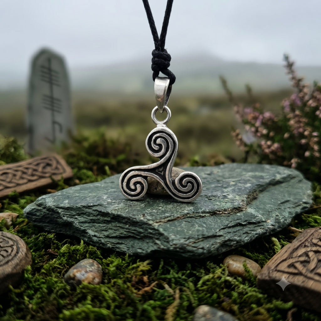 Trilogy Wave 92.5 Sterling Silver Pewter Gold Brass Necklace Pendant Jewelry