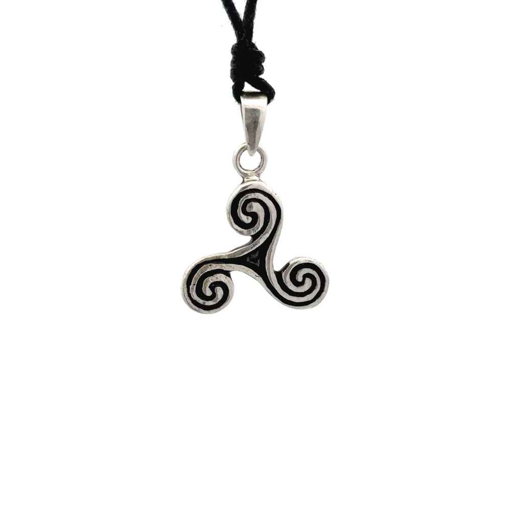 Trilogy Wave 92.5 Sterling Silver Pewter Gold Brass Necklace Pendant Jewelry
