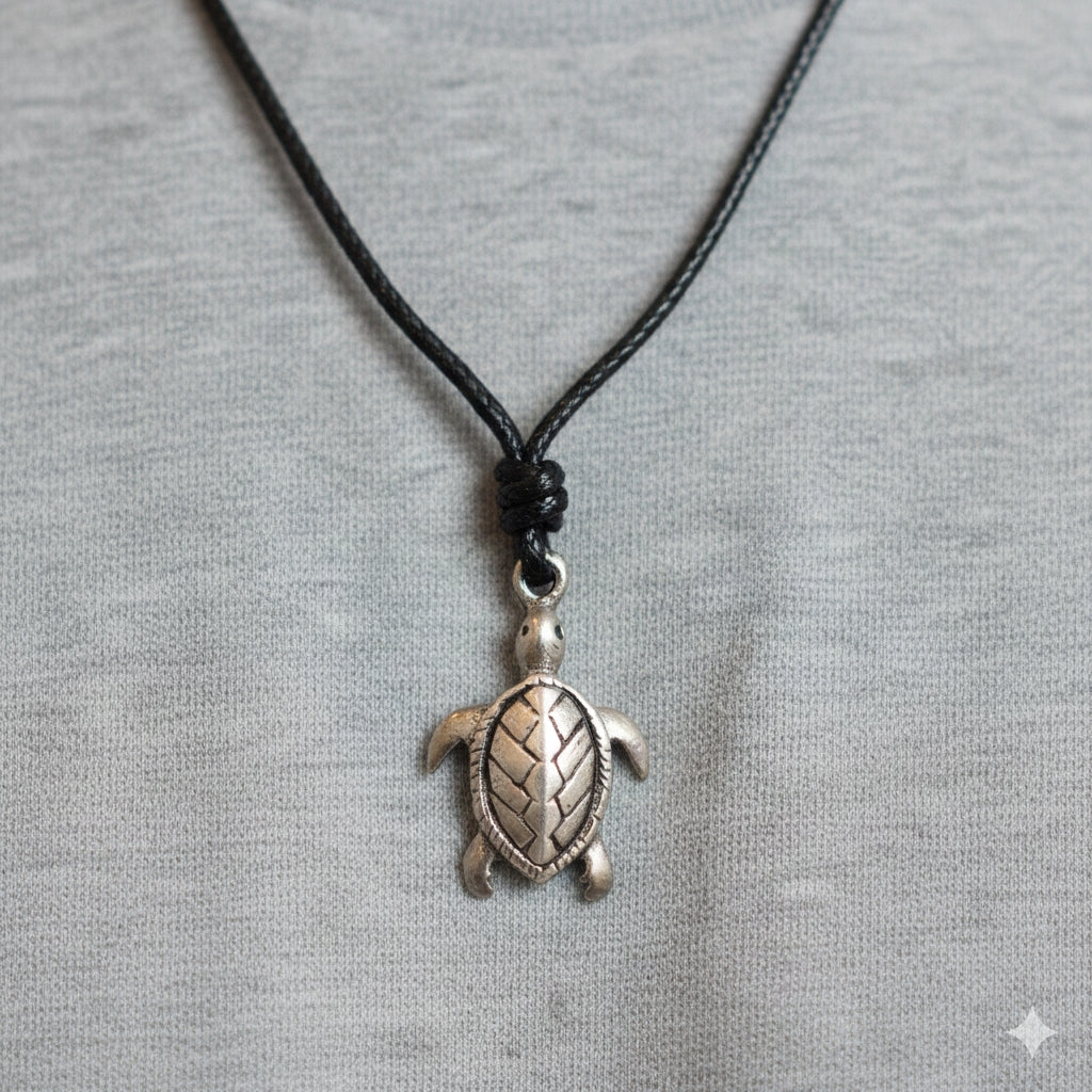 Turtle Tortoise Wildlife 92.5 Sterling Silver Gold Brass Necklace Pendant