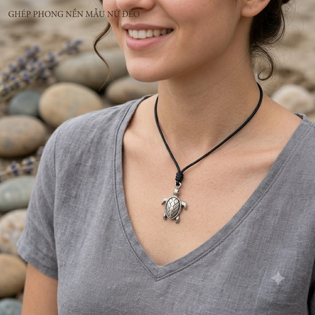 Turtle Tortoise Wildlife 92.5 Sterling Silver Gold Brass Necklace Pendant