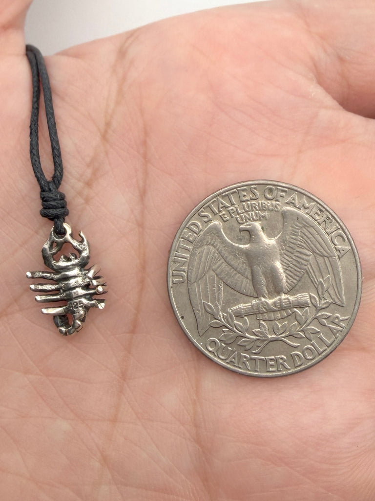 Classic Mini Scorpion Sterling Silver Pewter Brass Necklace Pendant Jewelry