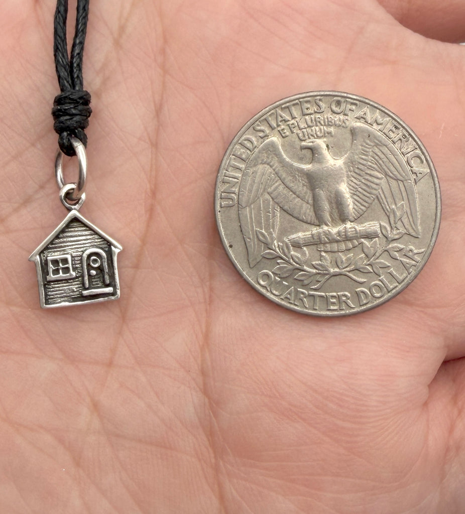 Sweet House 92.5 Sterling Silver Gold Brass Charm Necklace Pendant Jewelry