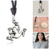 Frog Toad Prince 92.5 Sterling Silver Gold Brass Charm Necklace Pendant Jewelry (Copy)