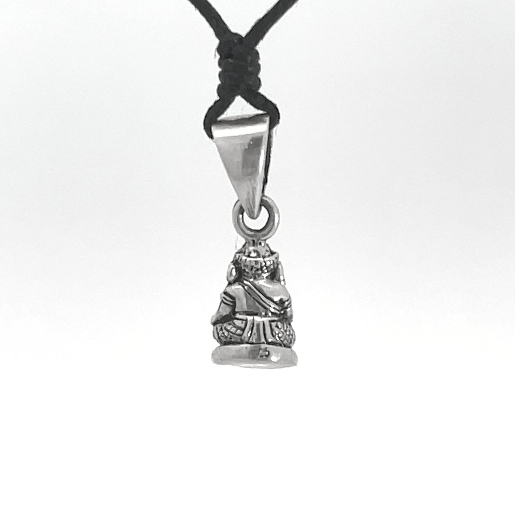 Ganesh Hindu92.5 Sterling Silver Brass Elephant God Necklace Pendant Jewelry