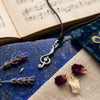 Musical Note 92.5 Sterling Silver Charm Necklace Pendant Jewelry