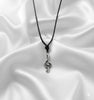 Musical Note 92.5 Sterling Silver Charm Necklace Pendant Jewelry
