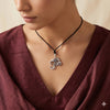 Elephant Ganesh 92.5 Sterling Silver  Necklace Pendant Jewelry.