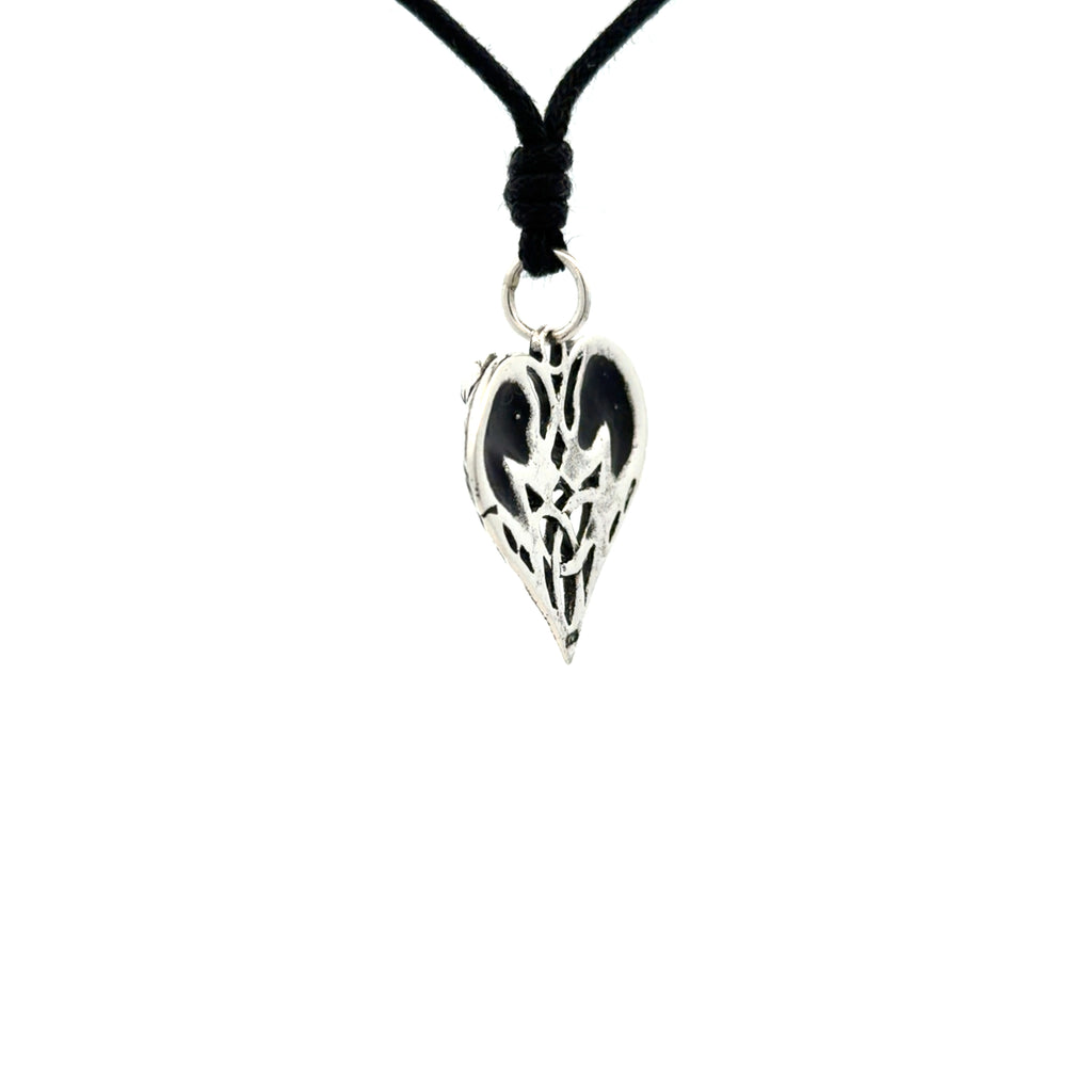 Wolf Heart Size S & M 92.5 Sterling Silver Pewter Brass Necklace Pendant Jewelry