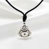 Laughing Zen Buddha Lucky 92.5 Sterling Silver Necklace Pendant