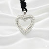Lovely White Heart 95.2 Sterling Silver Charm Necklace Pendant Jewelry