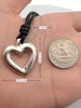 Lovely White Heart 95.2 Sterling Silver Charm Necklace Pendant Jewelry