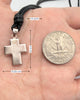 Elegant Multicolor Rhinestone Cross Charm 92.5 Sterling Silver  Necklace Pendant Jewelry