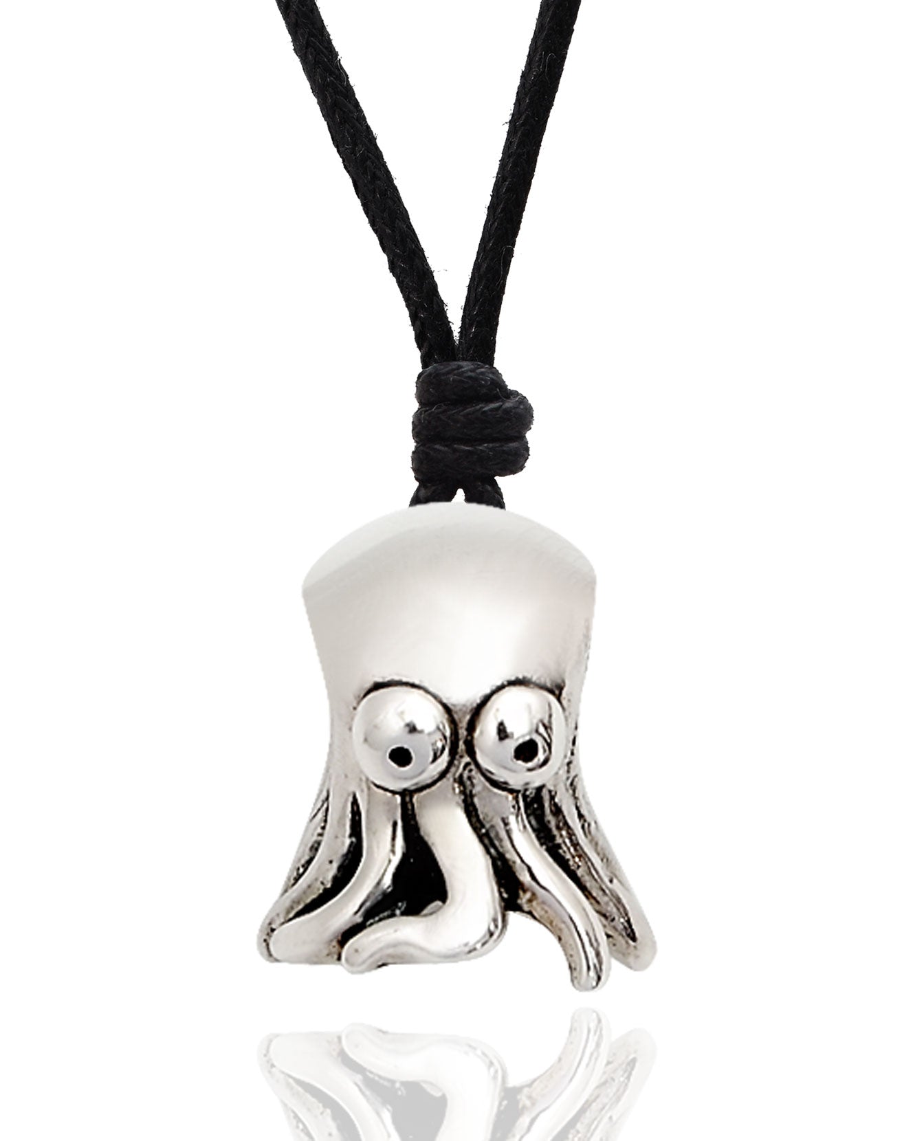 Cute Octopus 92.5 Sterling Silver Pewter Brass Charm Necklace Pendant Jewelry