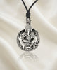 Large Ganesha Elephant God 92.5 Sterling Silver Necklace Pendant Hindu Jewelry