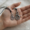 Pentagram Snake 92.5 Sterling Silver Necklace Pendant Jewelry