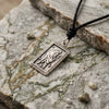 Rectangle Chinese Zodiac Sterling Silver Pewter Brass Necklace Pendant Jewelry