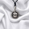 Evil Eye Snake Round 92.5 Sterling Silver Charm Necklace Pendant Jewelry
