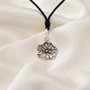 Lotus Leaf 92.5 Sterling Silver Charm Necklace Pendant Jewelry