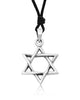 Star of David 92.5 Sterling Silver Pewter Brass Charm Necklace Pendant Jewelry