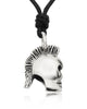 Skull Punk Mohawk 92.5 Sterling Silver Gold Brass Charm Necklace Pendant Jewelry