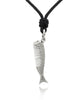 Fish Skeleton Comb 92.5 Sterling Silver Brass Charm Necklace Pendant Jewelry