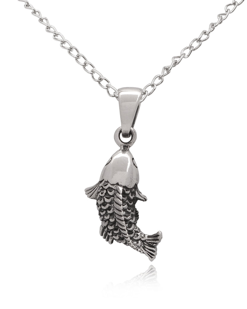 Fish Sterling Silver Brass Charm Necklace Pendant  Marine Melody Jewelry