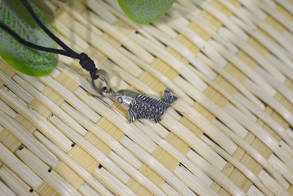 Fish Sterling Silver Brass Charm Necklace Pendant  Marine Melody Jewelry