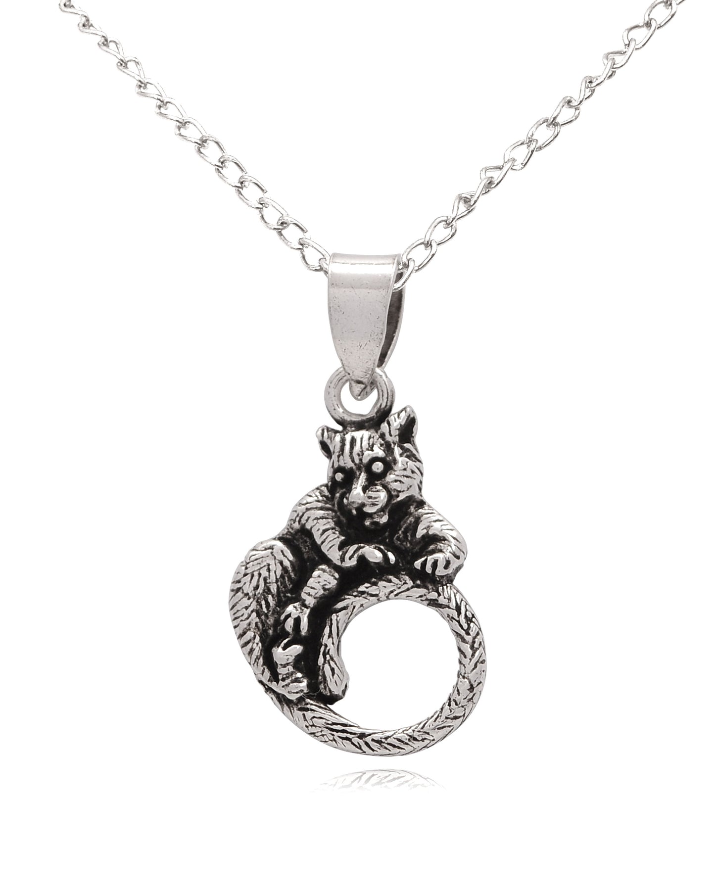 Unisex Leopard Sterling Silver Brass Charm Necklace Pendant Jewelry