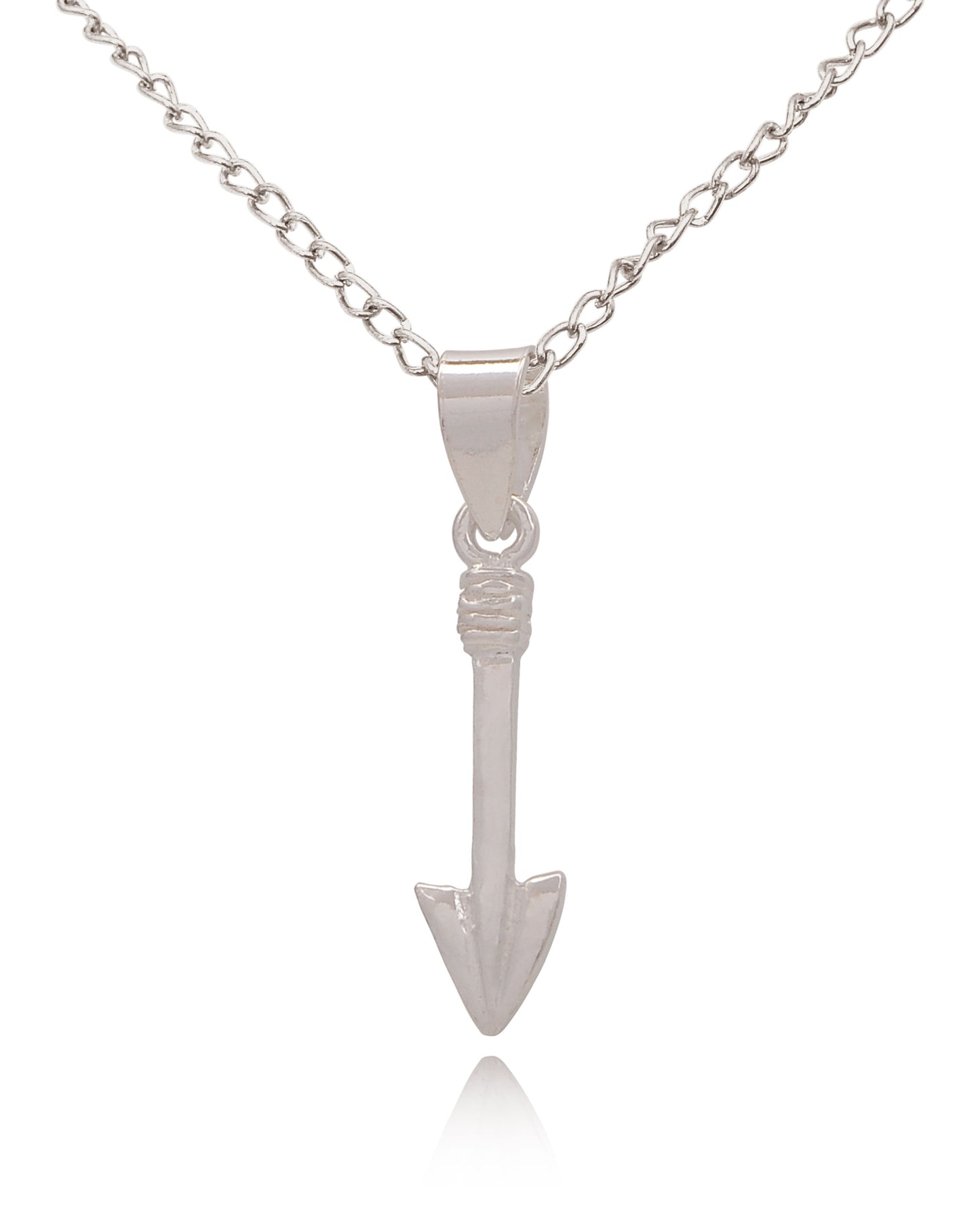 Cute Cupid's Arrow Sterling Silver Brass Charm Necklace Pendant Jewelry