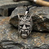 Devil Worshiper Satan Mask 925 Sterling Silver Gold Brass Necklace Jewelry
