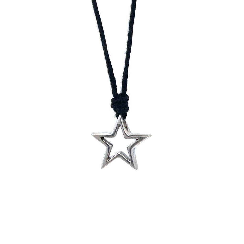 Lovely Star Charm Pendant Sterling Silver Pendant Necklace