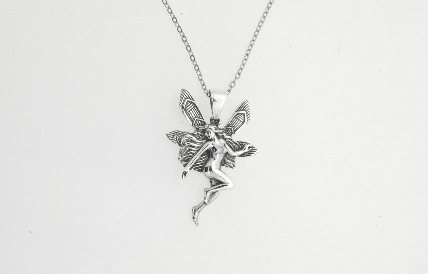Fairy Pendant 925 Sterling Silver Fairy Necklace for Women Angel Jewelry Gifts