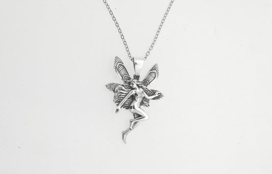 Fairy Pendant 925 Sterling Silver Fairy Necklace for Women Angel Jewelry Gifts
