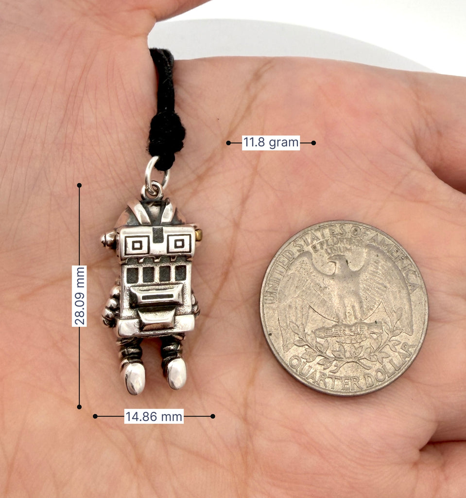 Cute Vintage Astronaut 92.5 Sterling Silver Charm Pendant Jewelry