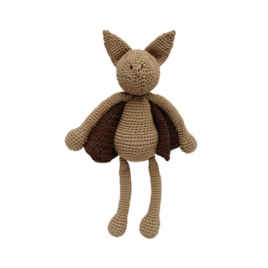 Brown Bat Handmade Amigurumi Stuffed Toy Knit Crochet Doll VAC