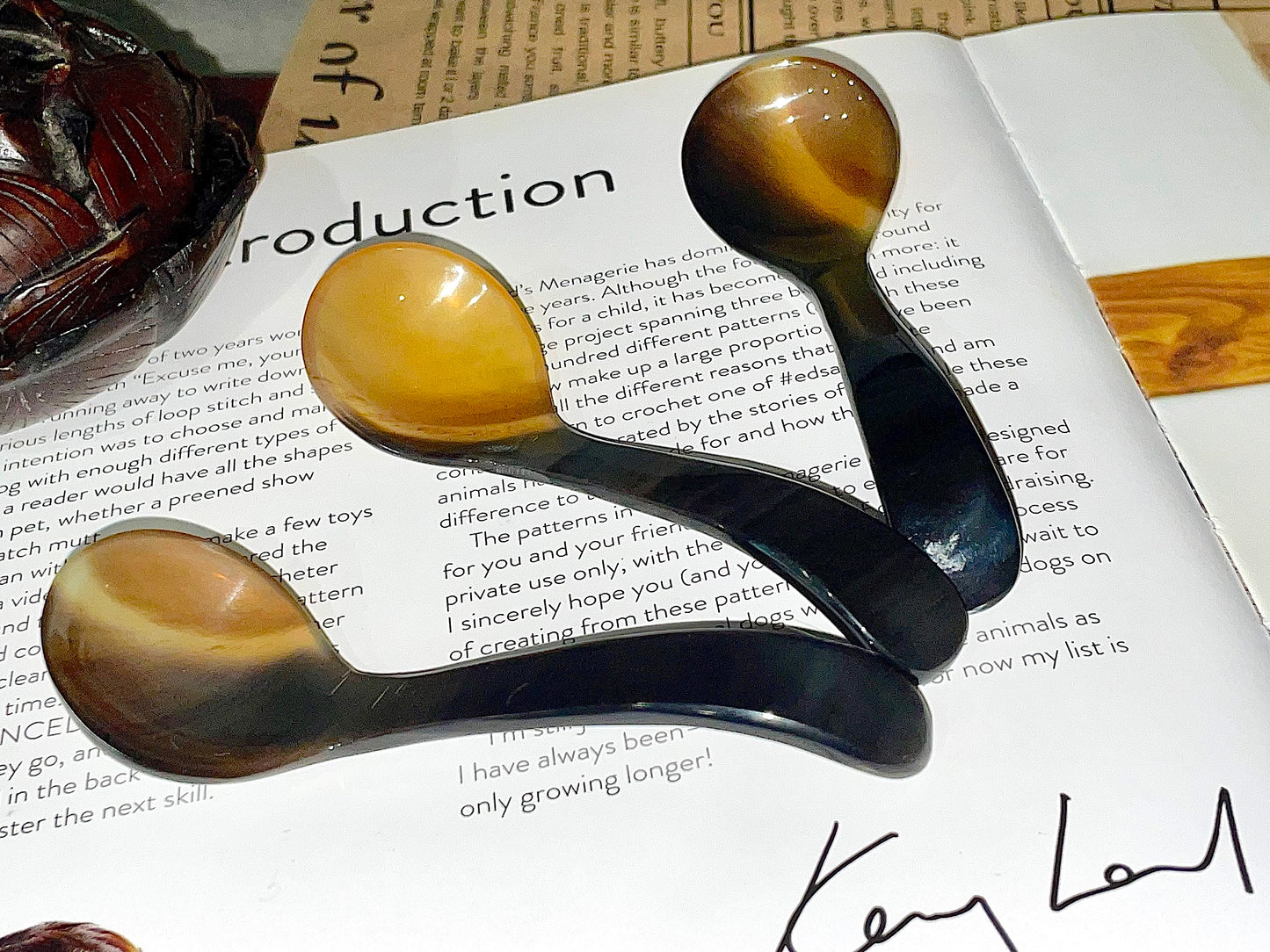 Handcrafted Natural Unique Vietnamese Horn Spoons