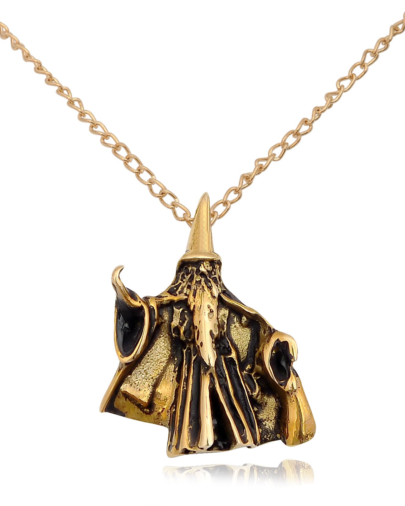 Wizard Merlin Gandalf Handmade Sterling Silver Gold Brass