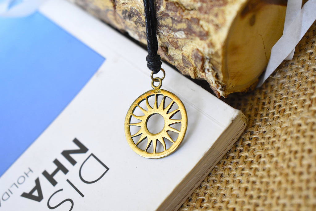 New Buddha Wheel 92.5 Sterling-silver Pewter Brass Charm  Necklace Pendant Jewelry