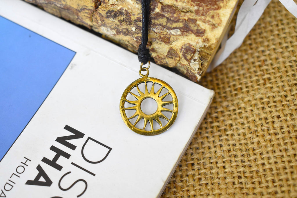 New Buddha Wheel 92.5 Sterling-silver Pewter Brass Charm  Necklace Pendant Jewelry